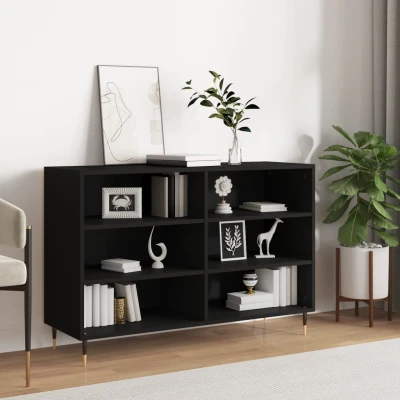 Afbeelding van Dressoir 103,5x35x70 cm bewerkt hout zwart