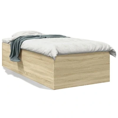 Afbeelding van vidaXL Bedframe bewerkt hout sonoma eikenkleurig 90x200 cm