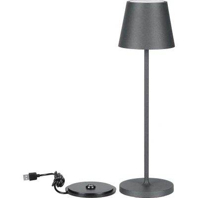 Afbeelding van V TAC VT 7522 G kabelloze oplaadbare tafellamp Grijs IP54 2W 200 Lumen 3000K