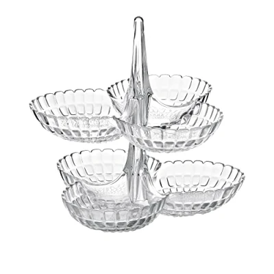 Afbeelding van Guzzini Tiffany, 19920100 set van 2 platte borden transparant, 27 x 25 25,5 cm