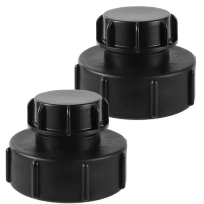 Afbeelding van FOGWOWO 2 stuks IBC tankadapter, x S100 8 adapter naar reductie S60 6, grove schroefdraad met tankdeksel, adapterbit, kraan, tuinslang, voor