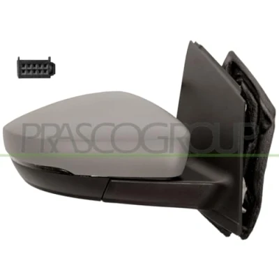 Afbeelding van Buitenspiegel Prasco Premium VG0237125P Met kabel rechts grondlaag VOLKSWAGEN: Polo V Hatchback, Saloon
