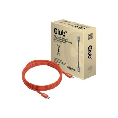 Image de Club 3D Câble USB 24 pin C (M) pour 2.0 48 V 5 A 4 m bi directionnel jusqu&#039;à 240 W de puissance gamme étendue (EPR)