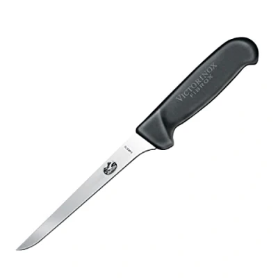 Afbeelding van Victorinox Fibrox 5.6403.15 keukenmes, uitbeenmes, zwart, 15 cm