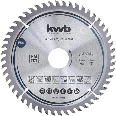 Afbeelding van KWB Cirkelzaagblad P54 170x30mm (52 tanden)