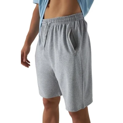 Afbeelding van Smith &amp; Solo Korte sportbroek voor heren, loopshorts katoen, joggingbroek, fitnessbroek, sportshorts, bermuda, shorts, trainingsbroek, tennisbroek, 7316 Grijs, M