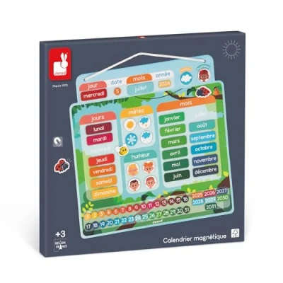 Image de Jeu éducatif Janod Calendrier Magnetique Version Française