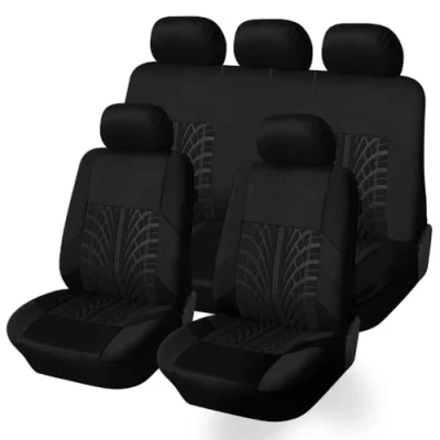 Afbeelding van YXFCD Complete set 5 zits autostoelhoezen Voor Dacia Sandero Stepway 3.Gen 2.Gen 2014 2015 2016 2017 2018 2019 2020 2025 en achterbankbescherming van ademende stof