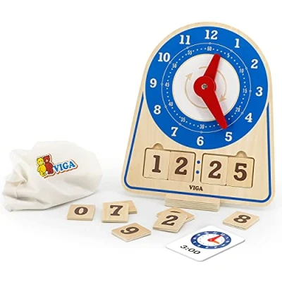 Afbeelding van Viga Toys Houten Leerklok