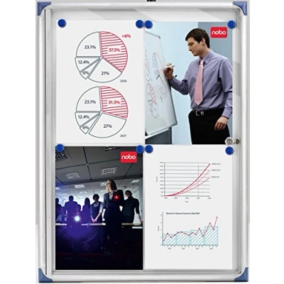 Afbeelding van Nobo Vitrine Binnenvitrine Voor 2 A4 Documenten (formaat 51 x 37 22 cm) Inclusief Muurbevestiging