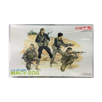 Afbeelding van 1:35 Dragon 3306 MACV SOG Vietnamoorlog Amerikaanse Soldaten 4 Figuren Plastic Modelbouwpakket