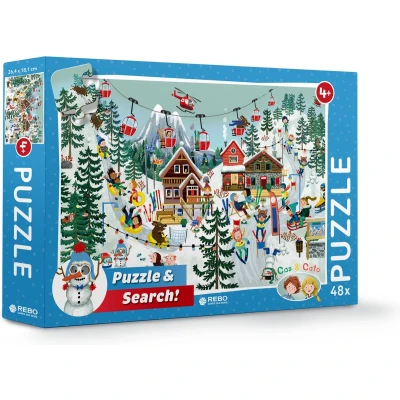 Afbeelding van Rebo Productions Legpuzzel Cas &amp; Cato Winter Junior 48 Stukjes