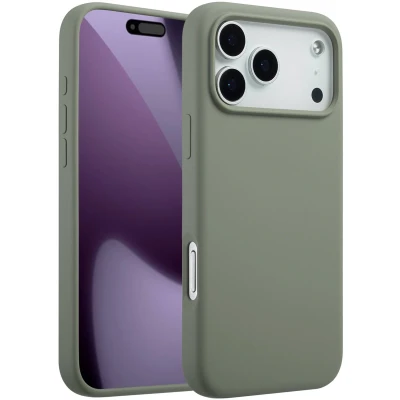 Afbeelding van Accezz Liquid Silicone Backcover met MagSafe voor de Apple iPhone 17 Pro Max Cooper Green