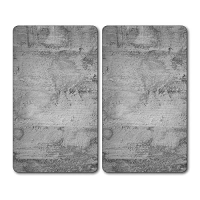 Afbeelding van Kesper 36540 13 glazen snijplank beton 2 stuks grijs 52 x 30 0,8 cm