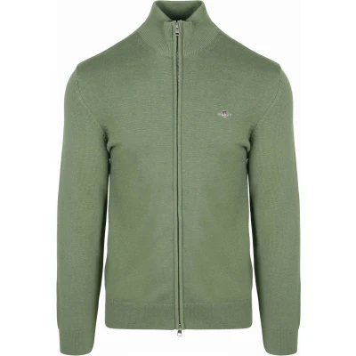 Afbeelding van Gant Vest Groen maat XXL Heren met Regular fit Pasvorm Katoen Suitable Herenkleding