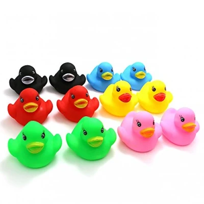 Afbeelding van Nieuw [Float &amp; Squeak] Rubber Duck Ducky Baby Badkuip Speelgoed voor Kinderen Verschillende Kleuren (12 stuks)