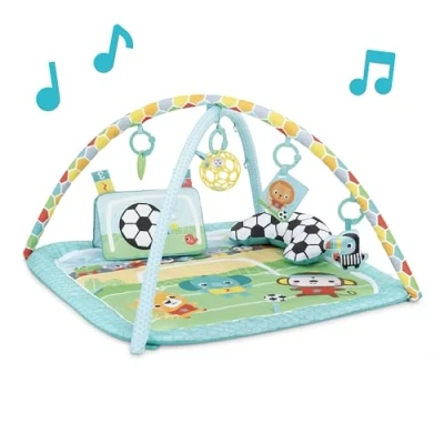 Afbeelding van BRIGHT STARTS Voetbalactiviteitenmat, speelboog met afneembaar Oball speelgoed, muziek en verlich...