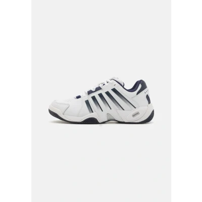 Afbeelding van K SWISS Accomplish IV Tennisschoenen voor alle ondergronden, Heren, Maat: 41, White/peacoat/silver Leer en textiel