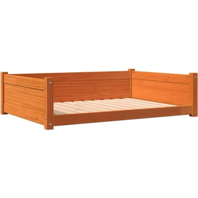 Afbeelding van vidaXL Hondenmand 105,5x75,5x28 cm massief grenenhout wasbruin