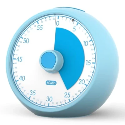 Afbeelding van Conchstar Visuele timer voor kinderen, 60 minuten aftellen klaslokaal, kantoor, keuken, tijdmanagementgereedschap kinderen met stille werking,