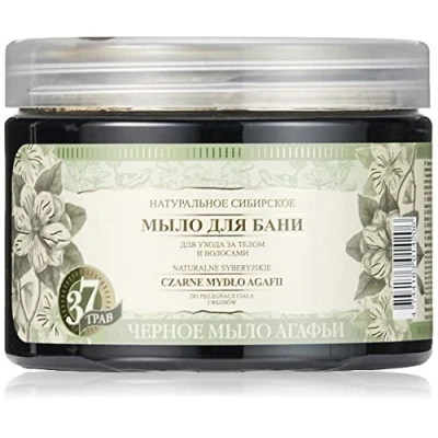 Afbeelding van Grandma Agafia natuurlijke kruidenzeep zwart 500 ml (BA01)