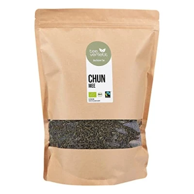 Afbeelding van FRUTEG Bio China Green Tea Chun Mee 1000 g Perdant groene thee biologische uit Zuid provincie in Fairtrade Standard veel 1 kg