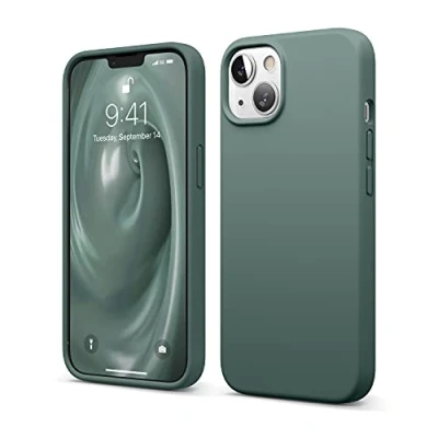 Afbeelding van elago Liquid siliconen hoes, compatibel met iPhone 13 (6,1 inch), premium siliconen, volledige bescherming, 3 laags, schokbestendig, zachte krasbestendige microvezelvoering