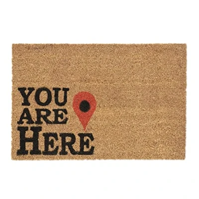 Afbeelding van Relaxdays deurmat kokos you are here antislip kokosmat schoonloopmat 60 x 40 cm