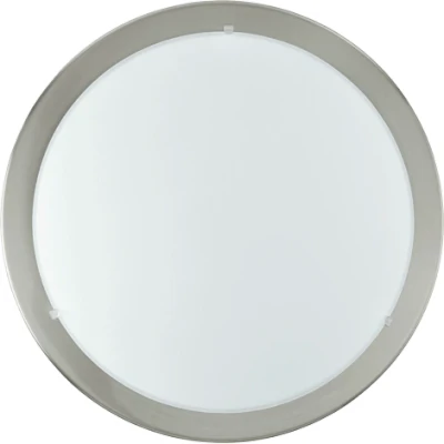 Afbeelding van EGLO Planet Wand/Plafondlamp 1 Lichts Nikkel Mat Wit, Helder