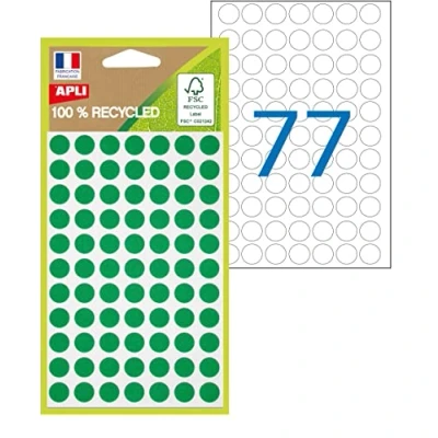 Afbeelding van APLI 101777 kleurentabletten, 100% gerecycled, 462 tabletten, 8 mm. Kleur: groen.