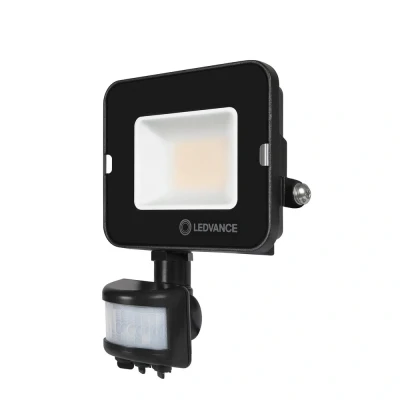 Afbeelding van Ledvance LED Breedstraler Compact Zwart 20W 1800lm 100D 830 Warm Wit IP65 Symmetrisch Bewegings en lichtsensor.