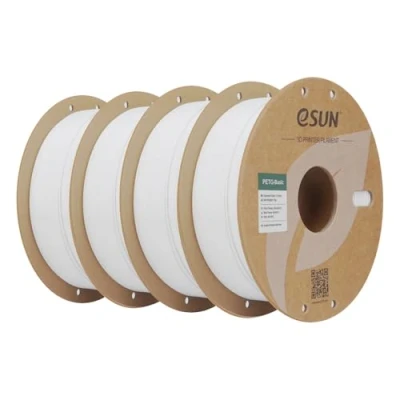 Afbeelding van eSUN PETG filament 1,75 mm, Basic filament, hoge sterkte, spoel 1 kg (2,2 lbs) 3D printerfilament voor printers (wit, 4 kg, kg)
