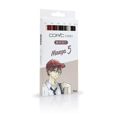 Afbeelding van COPIC Marker ciao, 5+1 Set &#039;Manga 5&#039;