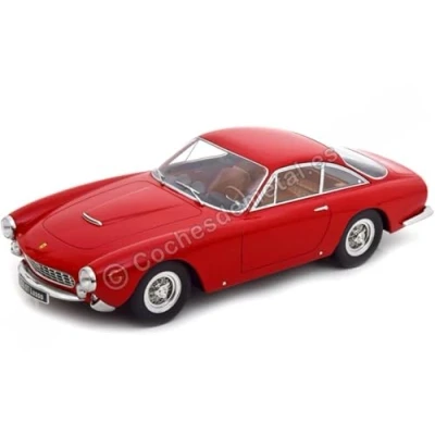 Afbeelding van het 1:18 Diecast model van De Ferrari 250 GT Lusso uit 1962 in rood. fabrikant schaalmodel is KK Models. Dit alleen online verkrijgbaar
