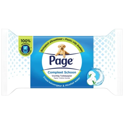 Afbeelding van Page Compleet Schoon Vochtig Toiletpapier 38ST