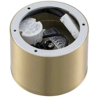 Afbeelding van Lindby LED plafondlamp 1licht Aluminium H: 8.6 cm goud Inclusief lichtbron