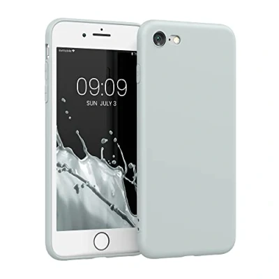 Afbeelding van kwmobile telefoonhoesje geschikt voor Apple iPhone SE (2022) / (2020) 8 7 Hoesje smartphone Precisie camera uitsnede In mat lichtgrijs
