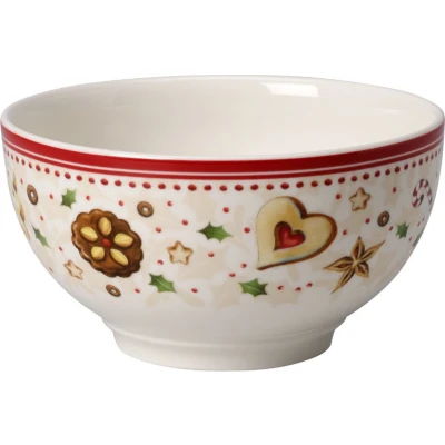 Afbeelding van Villeroy &amp; Boch Winter Bakery Delight Kerst Kom 14 Cm Gebroken Wit