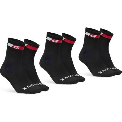Afbeelding van GripGrab Classic Regular Cut 3PACK Zomer Fietssokken Coolmax Wielersport Sokken Zwart Unisex Maat S (38 41)