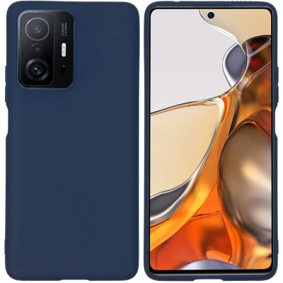 Afbeelding van iMoshion Hoesje Geschikt voor Xiaomi 11T Pro / Siliconen Color Backcover Donkerblauw