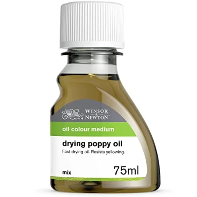 Afbeelding van Winsor &amp; Newton 3021743 Drogende papaverolie ter verhoging van de glans en transparantie olieverf, fles 75 ml