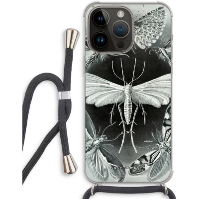 Afbeelding van Case Company® hoesje met Koord geschikt voor iPhone 14 Pro Max Haeckel Tineida Telefoonhoesje Zwart Extra Bescherming aan alle Kanten en Over de Schermrand