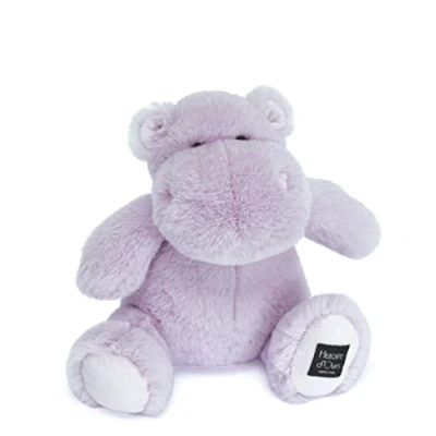 Afbeelding van Histoire d&#039;Ours Nijlpaard pluche dier Hip&#039;Power Paars 25 cm Zacht en schattig voor knuffels Cadeau idee geboorte verjaardag meisjes L&#039;HIPPO HO3114