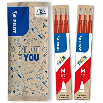 Afbeelding van Pilot 3x FriXion Ball Navulverpakking, middelgroot, rood, 2 stuks