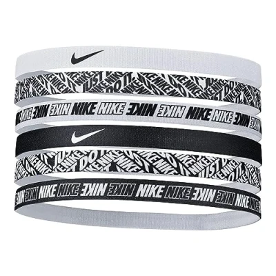 Afbeelding van Nike Haarbanden Printed Headbands 6pk 176 Whiwhiwhi