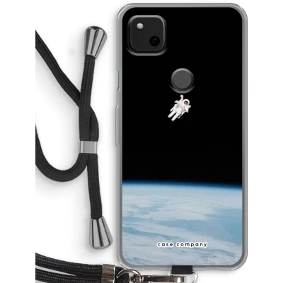 Afbeelding van Case Company® hoesje met Koord geschikt voor Google Pixel 4a Alone in Space Telefoonhoesje Zwart Bescherming aan alle Kanten en Over de Schermrand