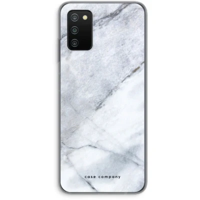 Afbeelding van hoesje geschikt voor Samsung Galaxy A03S Witte marmer Soft Cover Telefoonhoesje Bescherming aan alle Kanten en Schermrand