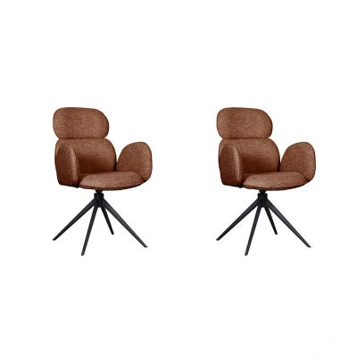 Afbeelding van LABEL51 Eetkamerstoel Vidar Terra Boucle set van 2