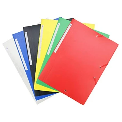 Image de Waytex Lot de 6 Chemises à Elastiques 3 Rabats Polypro 4,5/10e Souple A4 Coloris assortis