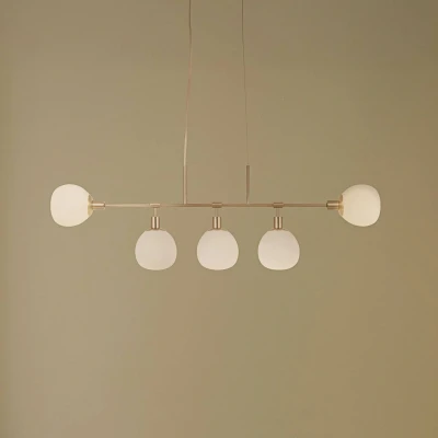Afbeelding van Maytoni Erich hanglamp 5 lamps messing/wit